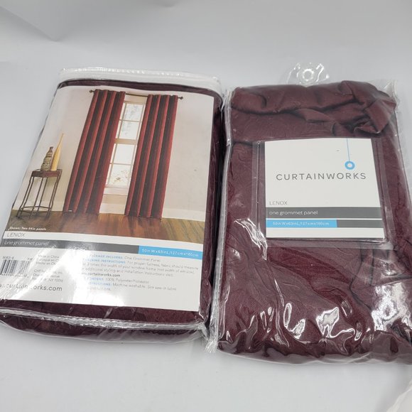 2Pack Window Curtainworks Lenox Room Darkening Win - Picture 3 of 4